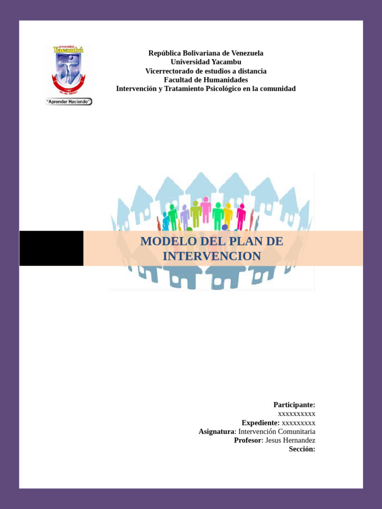 Modelo Plan de Intervencion (1) | PDF