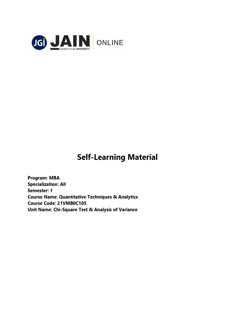 Chi-Square+Test+ +Analysis+of+Variance | PDF | P Value | Analysis Of ...
