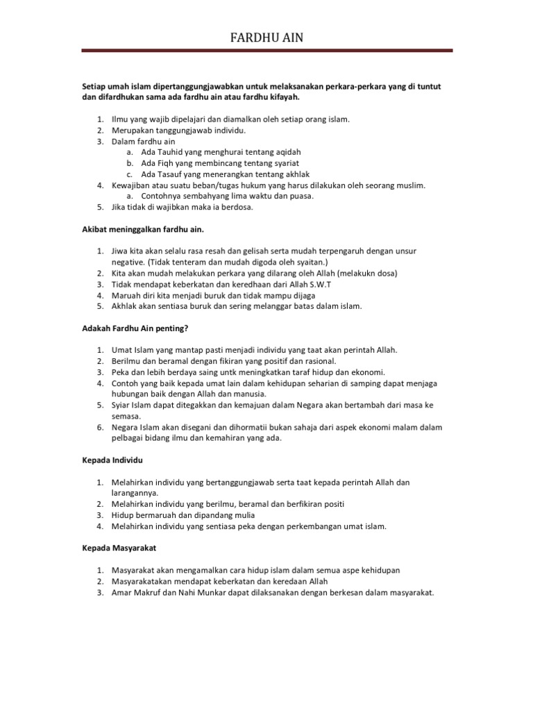 Fardu Ain Research Pdf