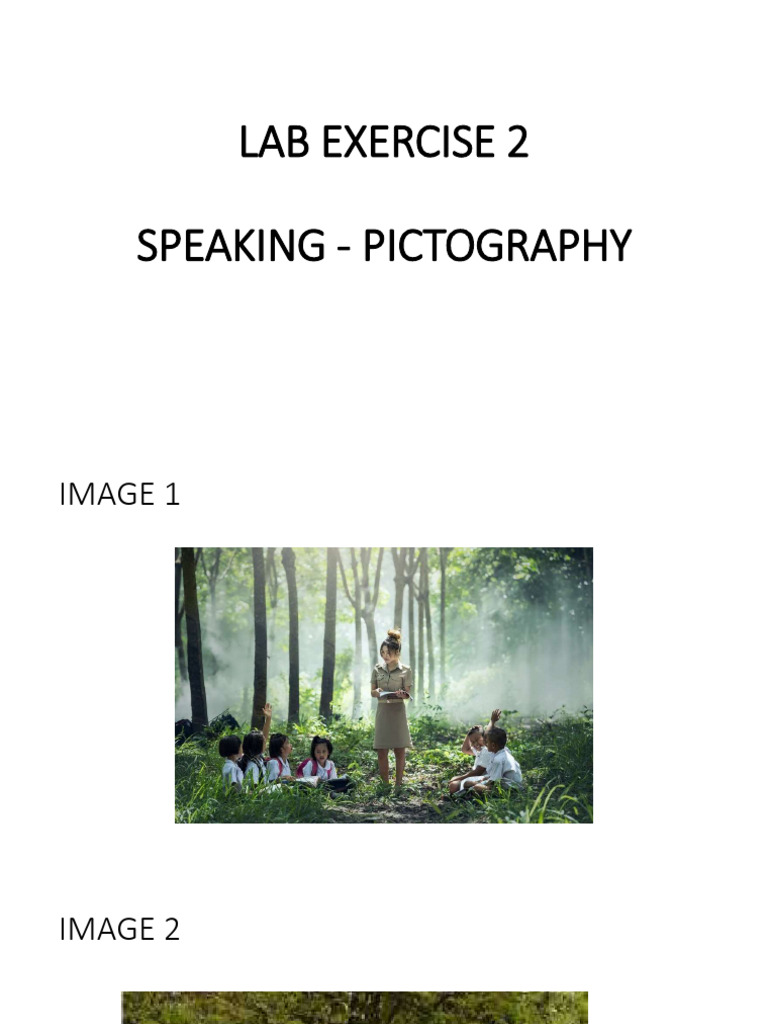 Lab Ex 2 - Speaking - Pictography | PDF