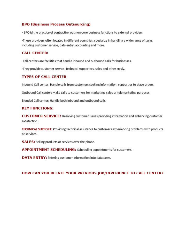 Call Center Careers Guide | PDF