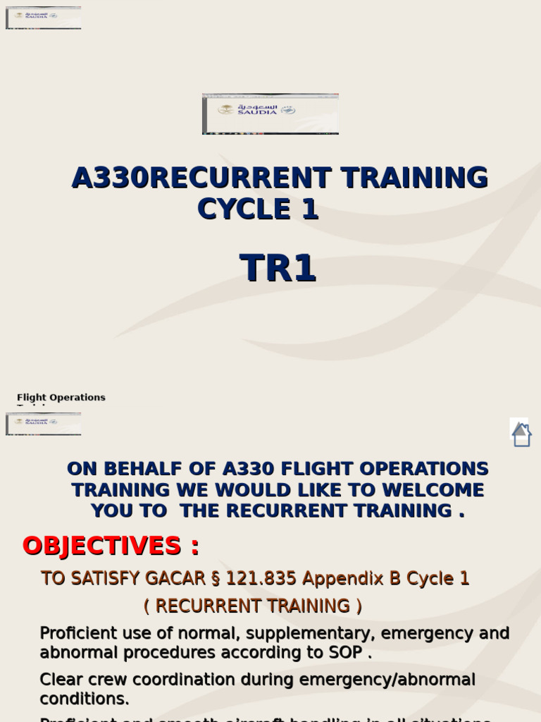 A330 Recurrent Training Overview | PDF | Aviation | Aviation Safety