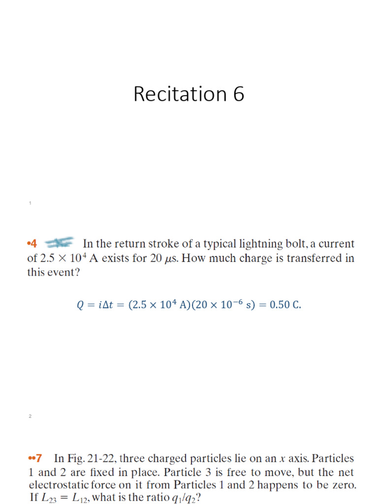 Recitation 6 | PDF | Proton | Physical Sciences