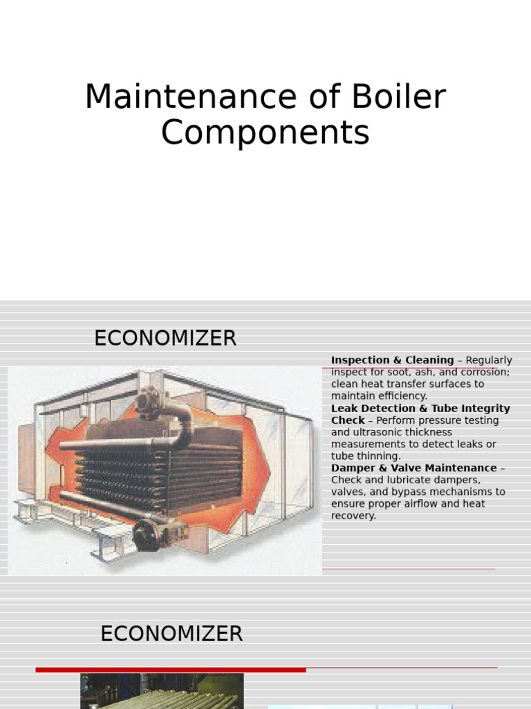Maintenace of Boiler Components | PDF | Leak | Boiler
