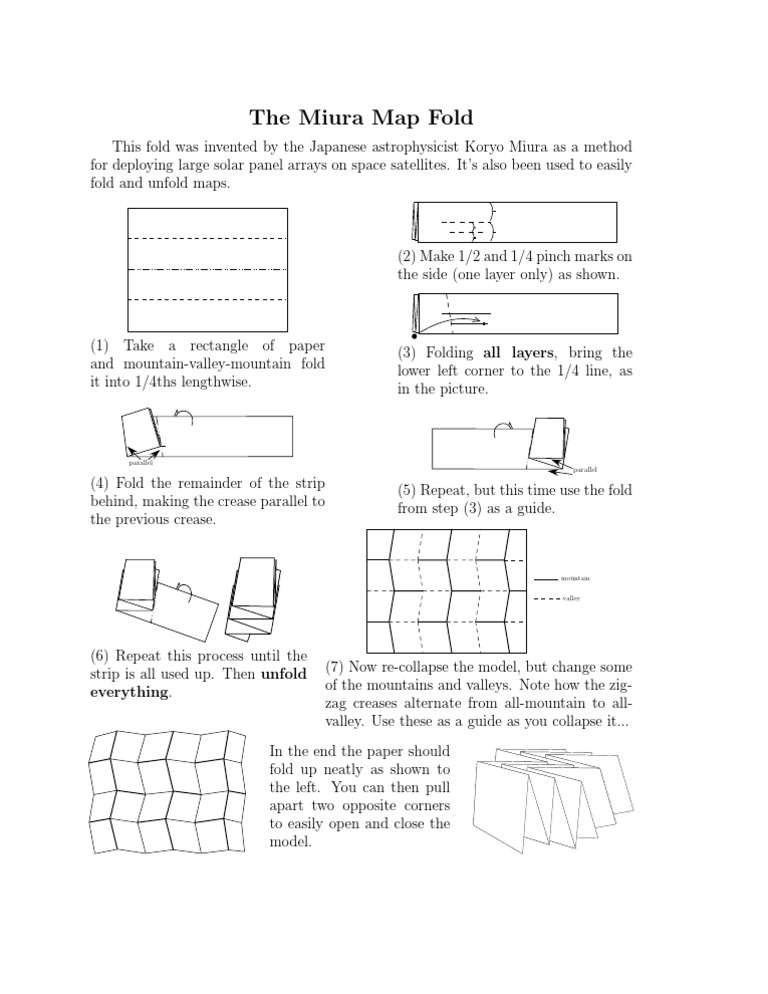 How to Create a Miura Map Fold | PDF | Nature