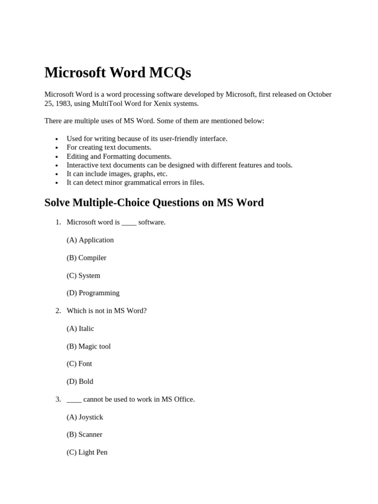 Purchase Word Software