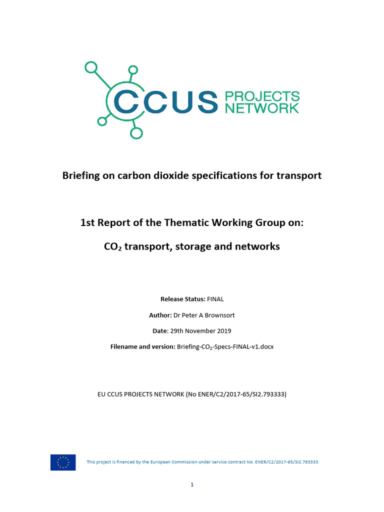 CO2-Specifications-for-Transport-CCUS Network Report (Good) | PDF ...