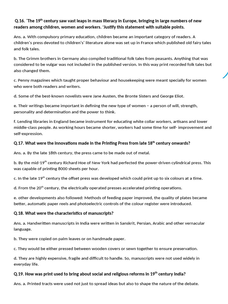 print-culture-notes-pdf-newspapers-printing