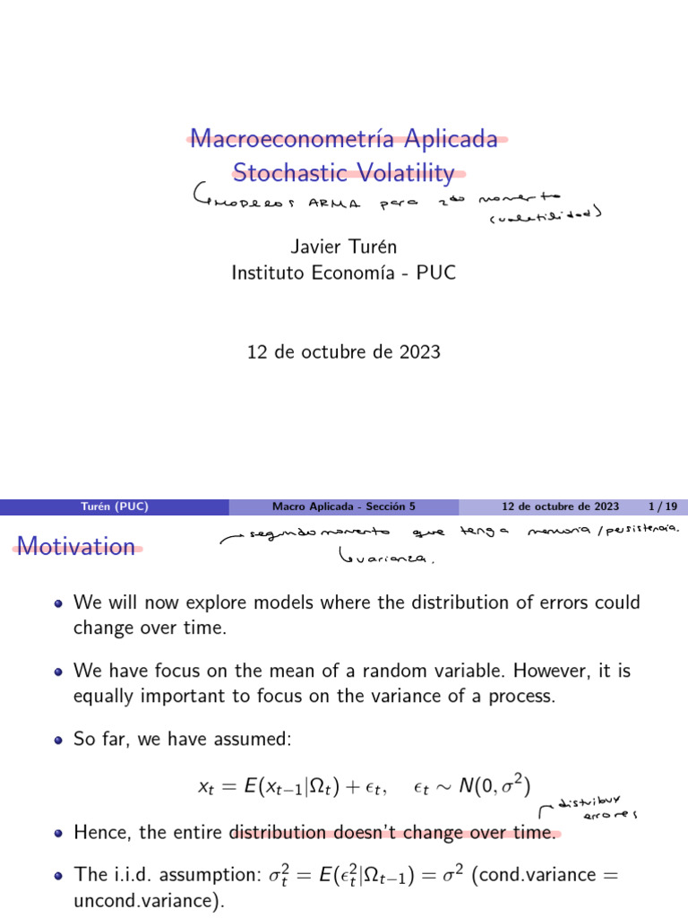 Stochastic Volatility in Macroeconomics | PDF | Multivariate Statistics ...