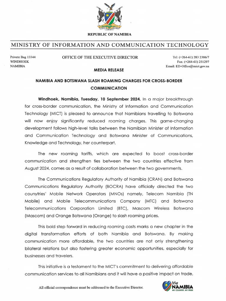 Namibia and Botswana Slash Roaming Charges For Cross Border ...