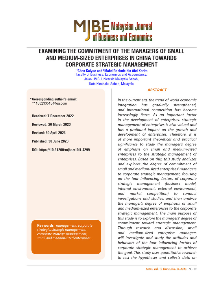 A6 examining pdf strategic management survey methodology