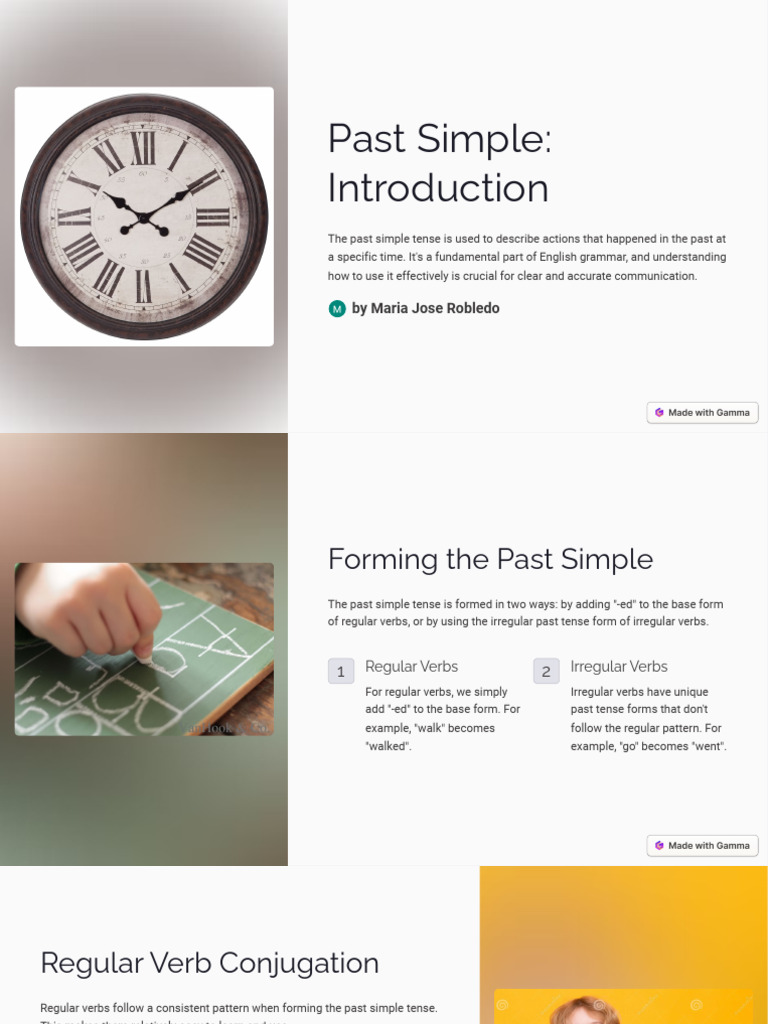 Mastering the Past Simple Tense | PDF | Grammatical Tense | Language ...