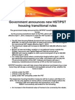 Government Announces New HST/PST Housing Transitional Rules