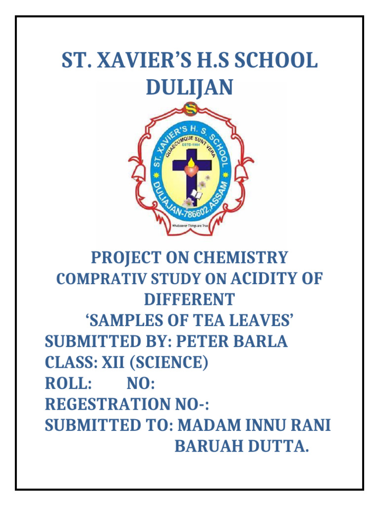 CHEM( INNU MAM PROJECT) | PDF | Tea | Taste