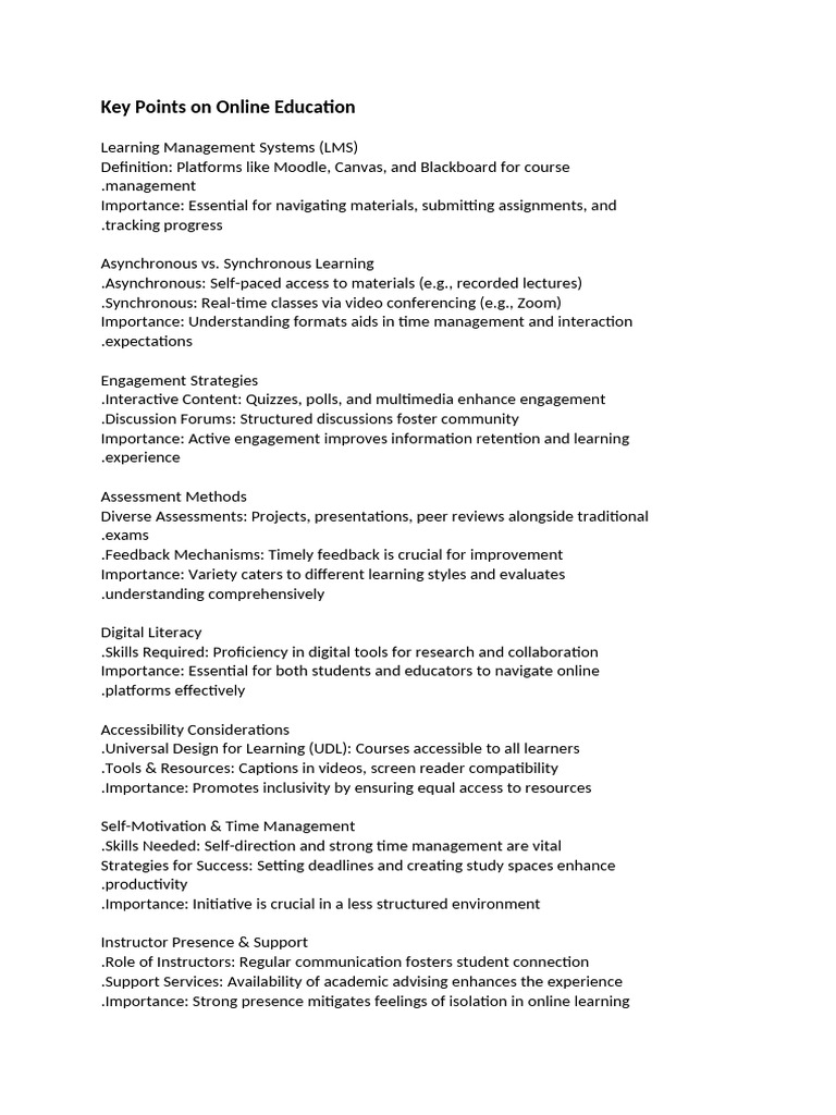 Essential Insights on Online Education | PDF | Distance Education ...