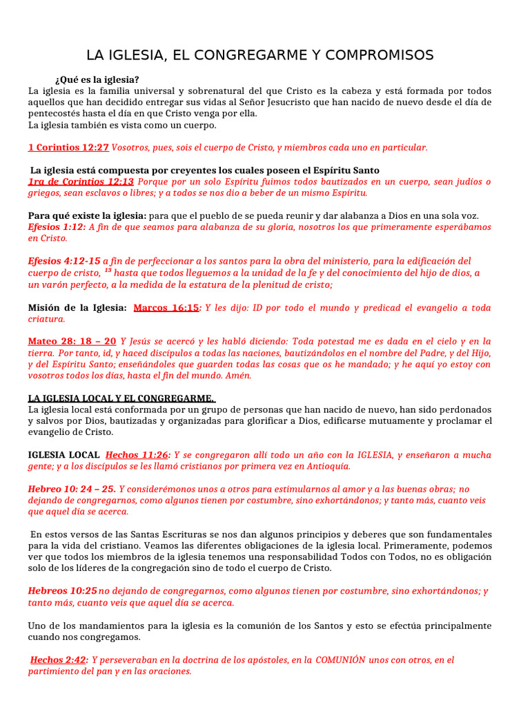 Compromisos y Misión de la Iglesia | PDF | Cristo (título) | Iglesia ...