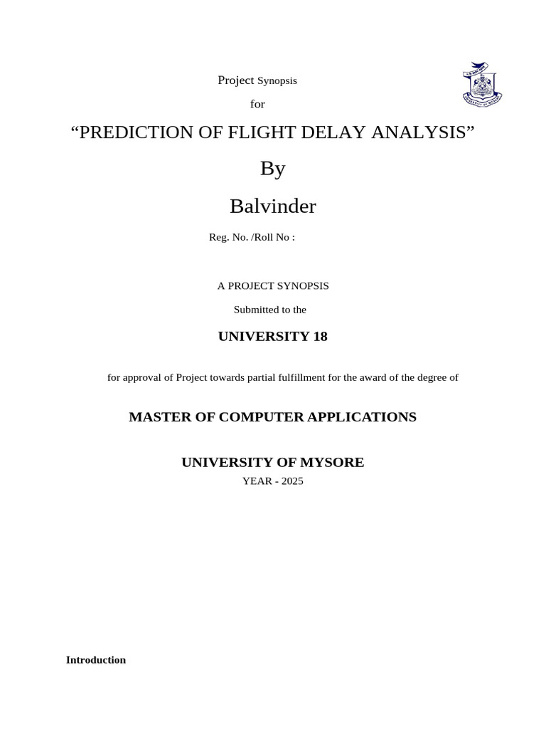 Flight Delay Prediction Project Overview | PDF | Prediction | Machine ...