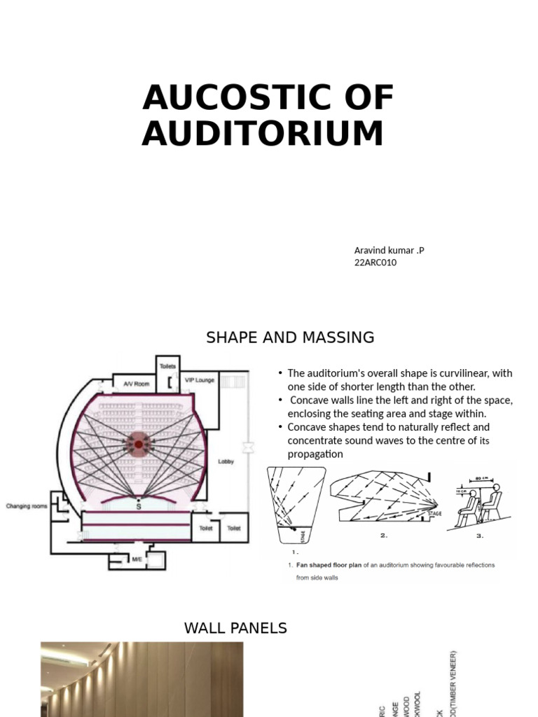 Auditorium Acoustics and Design Elements | PDF