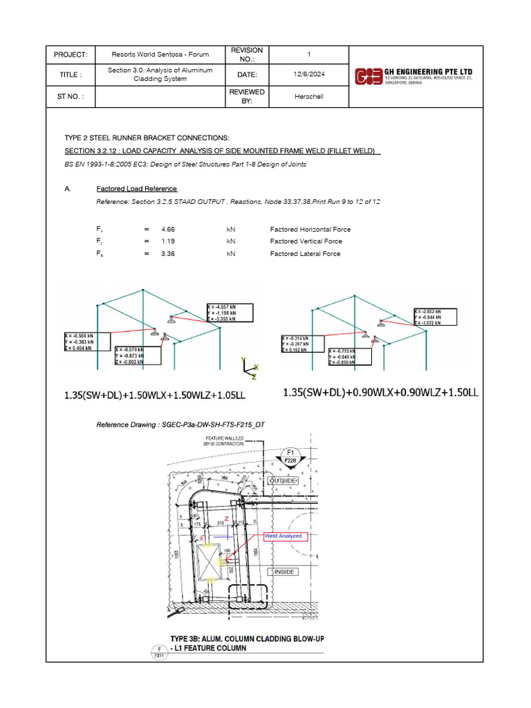 Steel Joint Design and Weld Analysis | PDF | Welding | Construction