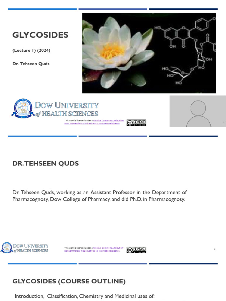 Glycosides lec 1 | PDF | Chemical Substances | Organic Chemistry