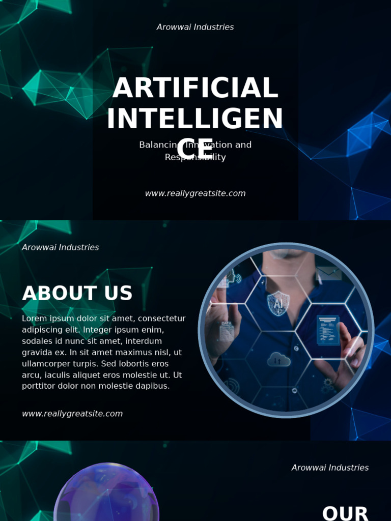 Blue and Green Modern Artificial Intelligence Presentation | PDF