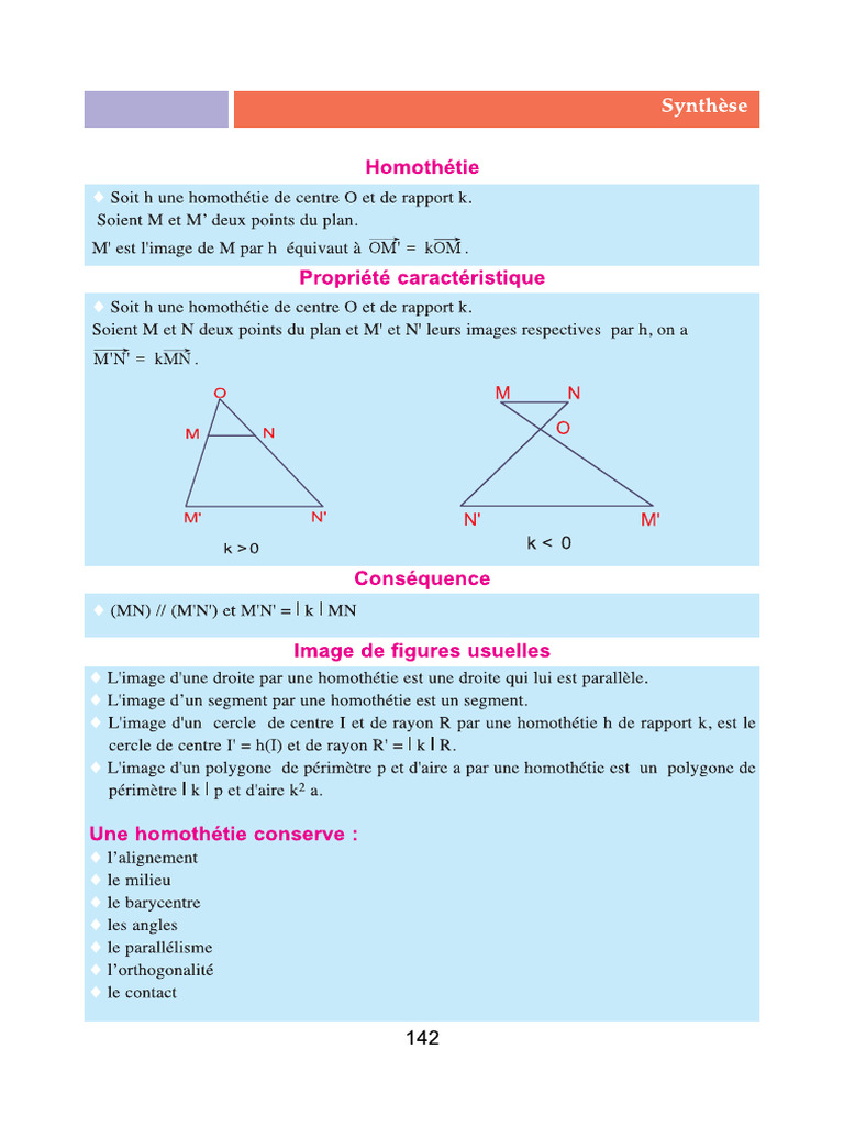 Résume Homothétie | PDF