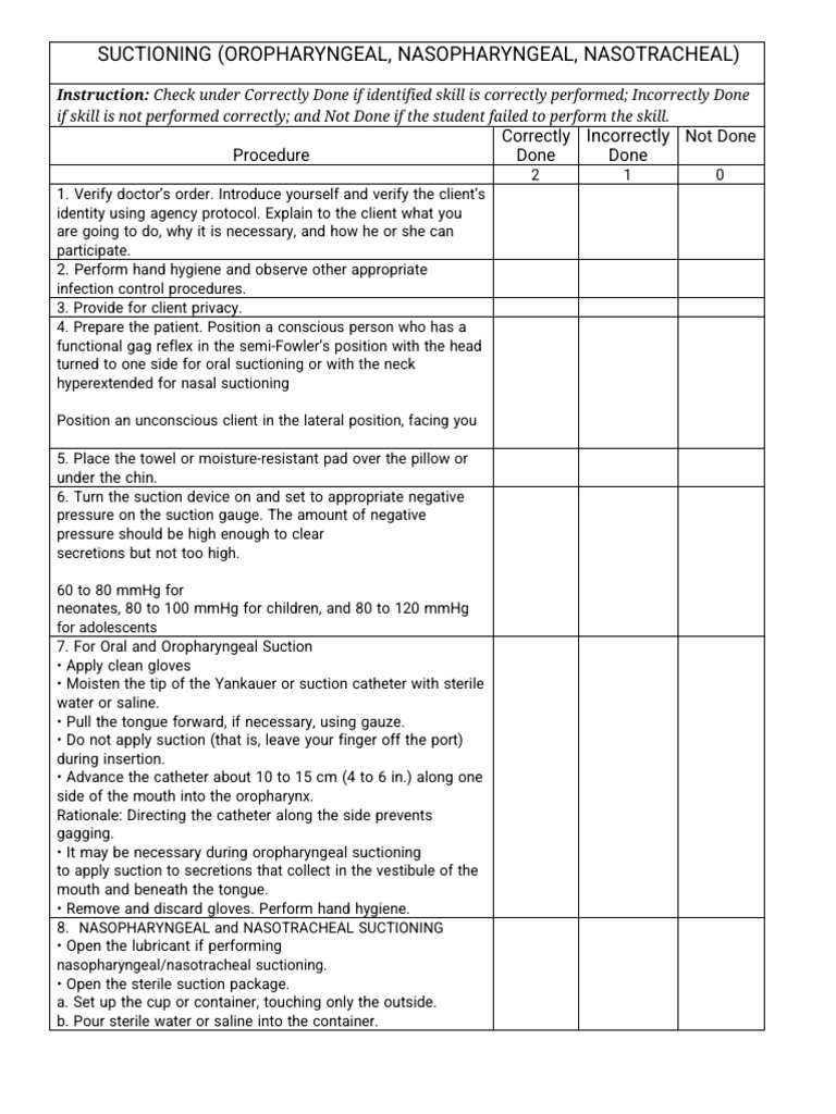 Naso Oropharyngeal Suctioning | PDF | Breathing | Catheter