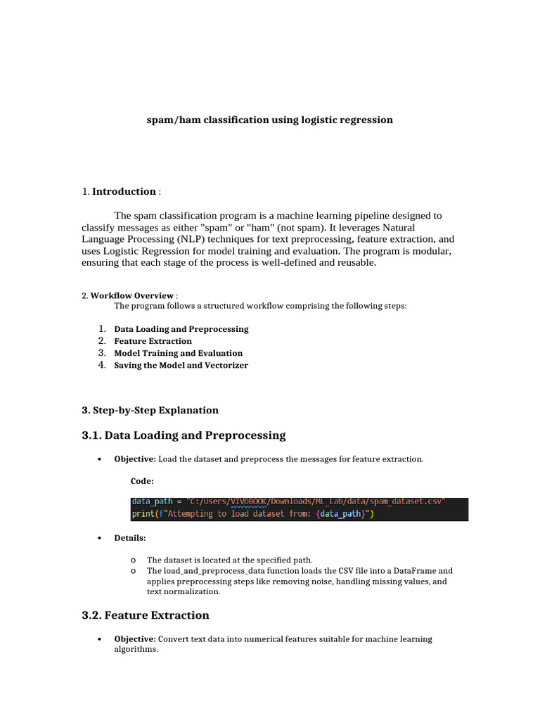 spamfilter (2) | PDF | Logistic Regression | Statistical Classification