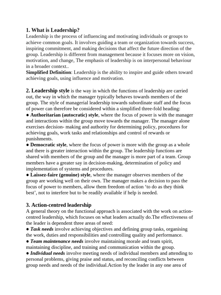leadership | PDF | Leadership | Power (Social And Political)