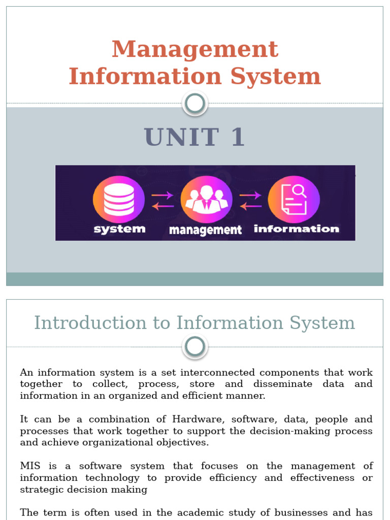 Overview Of Management Information Systems Pdf Information System