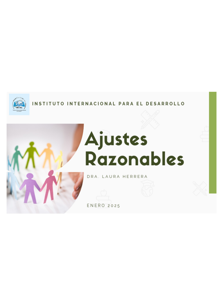 Ajustes Razonables en Educación Inclusiva | PDF | Inclusión (Educación ...