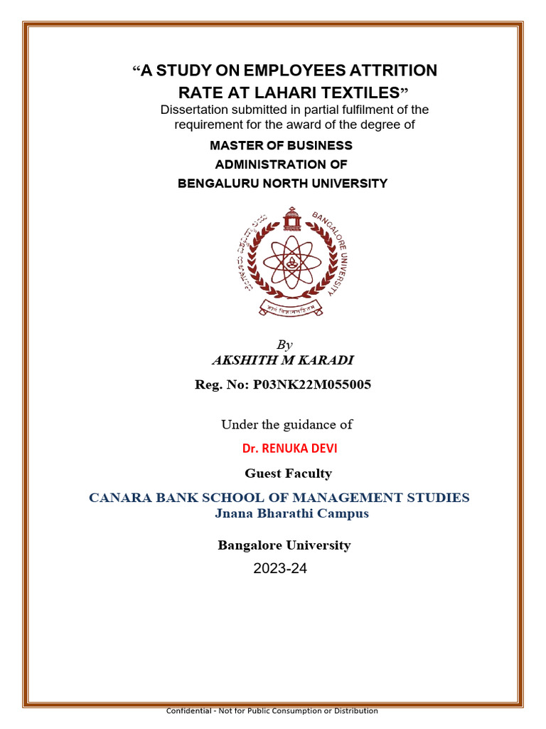 AKSHITH 4th SEM Project Final | PDF | Employee Retention | Employment