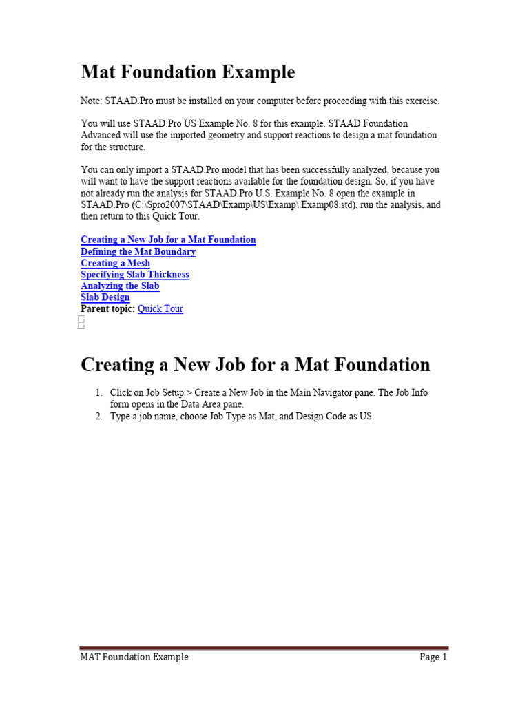 Mat Foundation Design with STAAD.Pro | PDF | Coordinate System ...