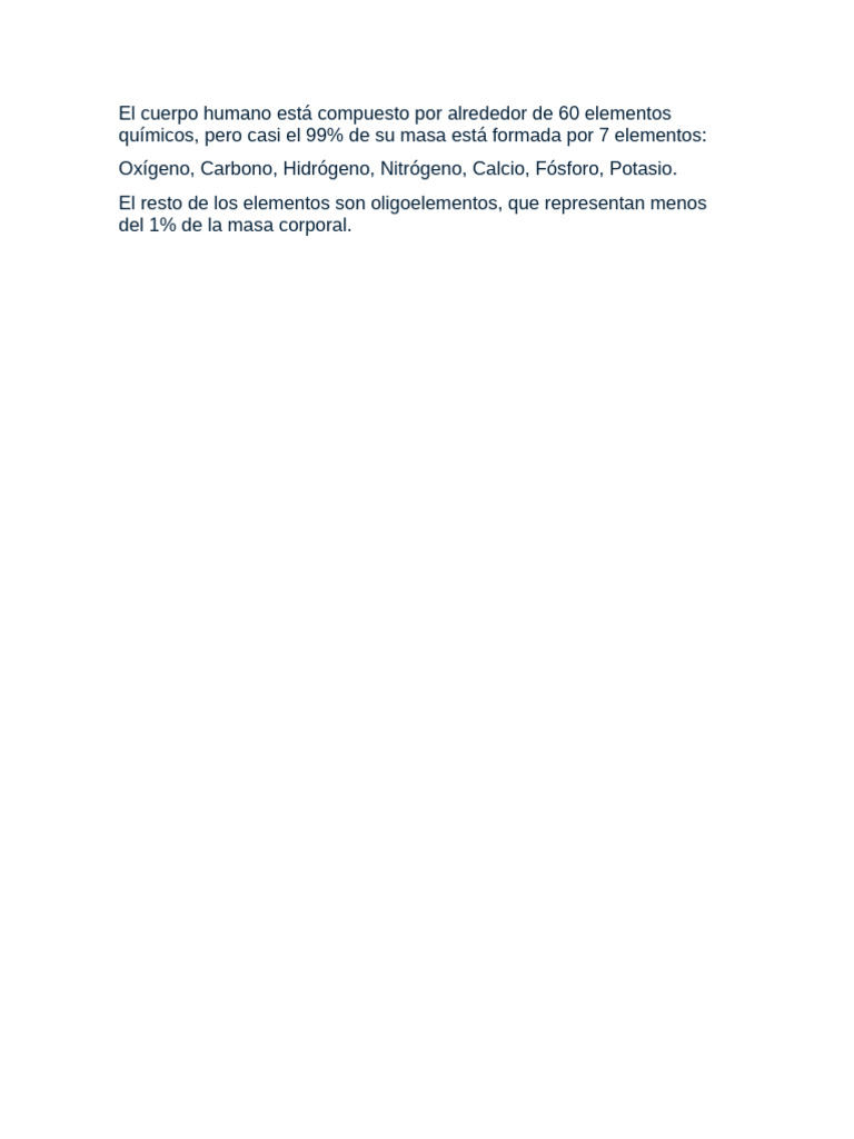 Composición del Cuerpo Humano | PDF