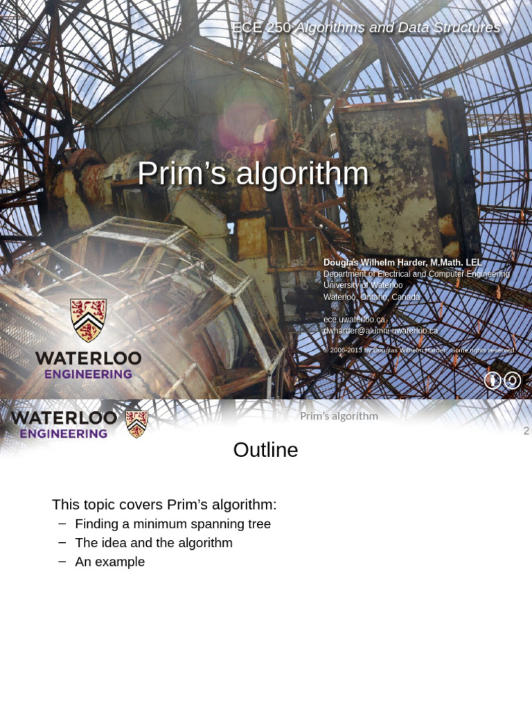 Prim's Algorithm for Minimum Spanning Trees | PDF | Combinatorics ...