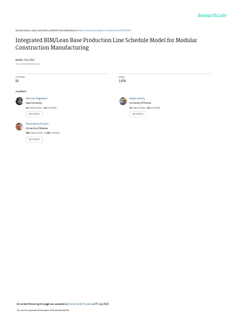 Integrated BIMLean Base Production Line Schedule M | PDF | Lean ...