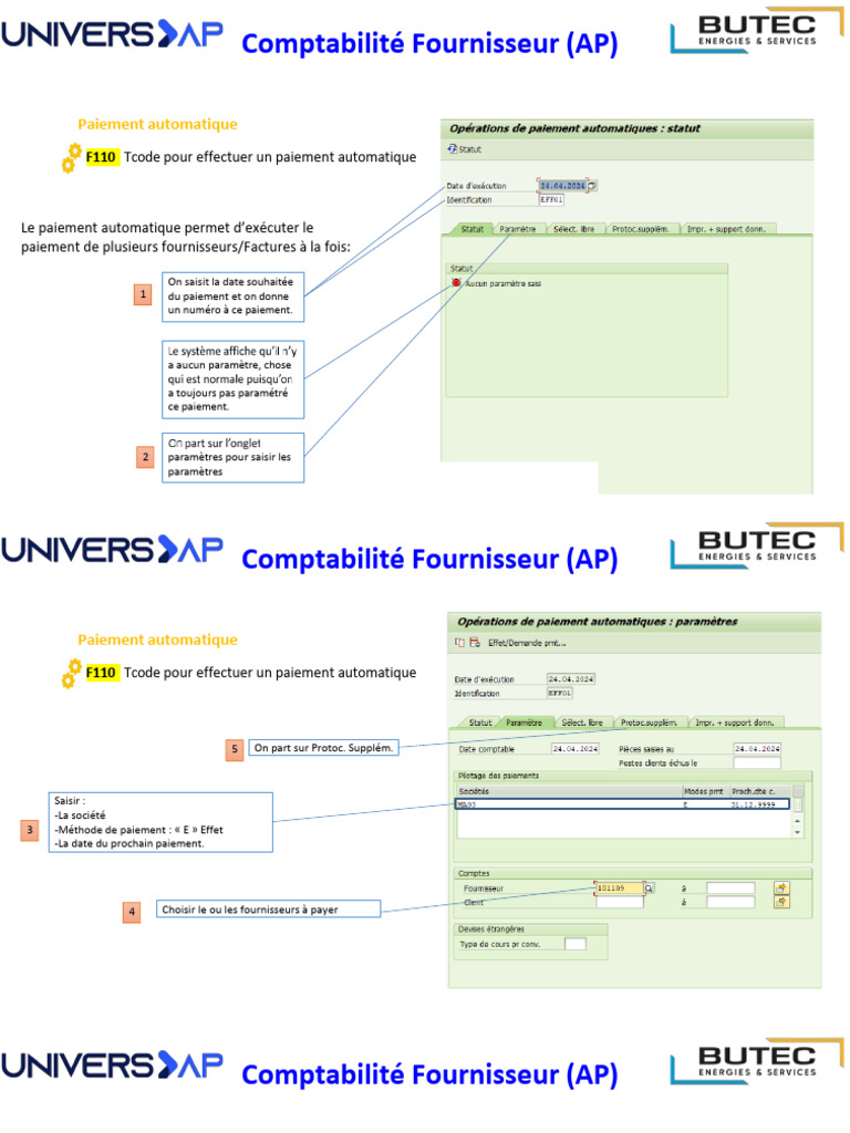 Paiement Automatique avec Tcode F110 | PDF