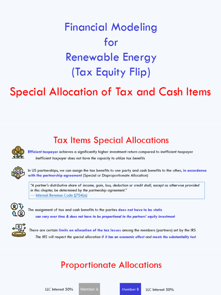 Tax Equity Flip in Renewable Energy Modeling | PDF