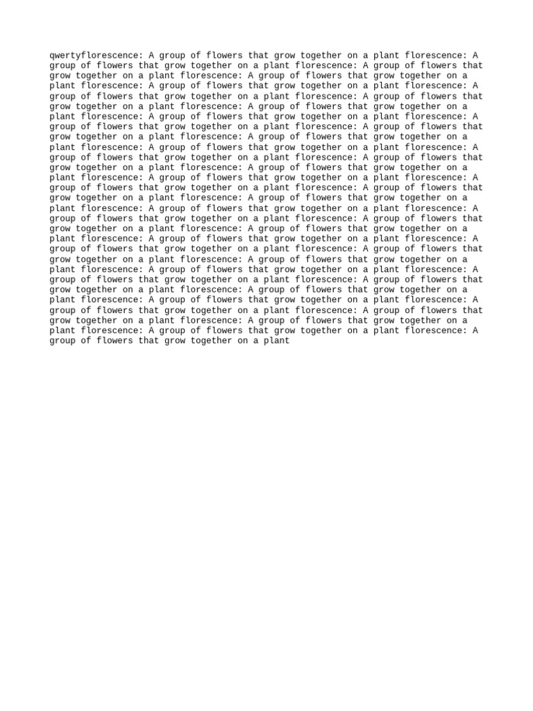 Understanding Florescence in Plants | PDF