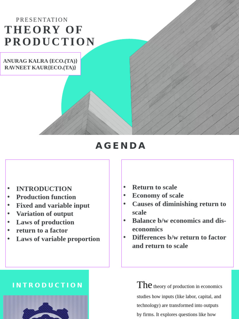 Production Theory: Returns to Scale | PDF | Economies Of Scale ...