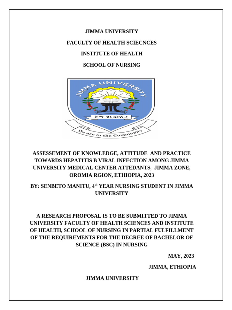 Hepatitis B Knowledge Assessment in Jimma | PDF | Hepatitis B | Hepatitis
