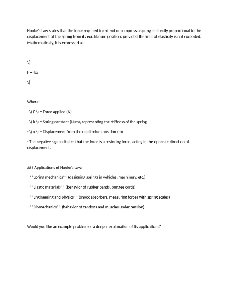 Hookes Law Pdf