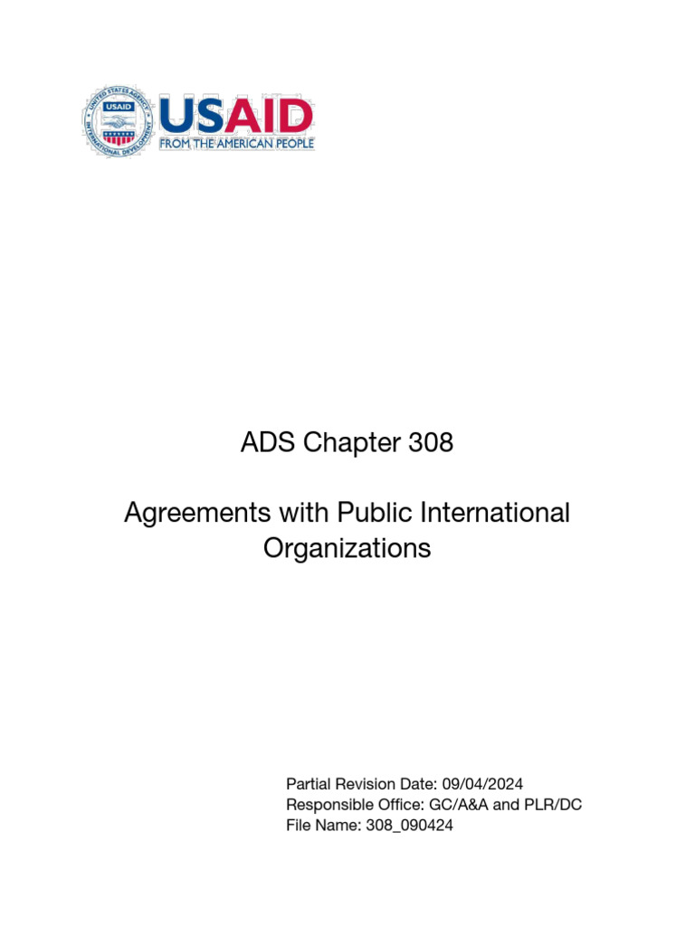 USAID Agreements with International Organizations | PDF | United States ...