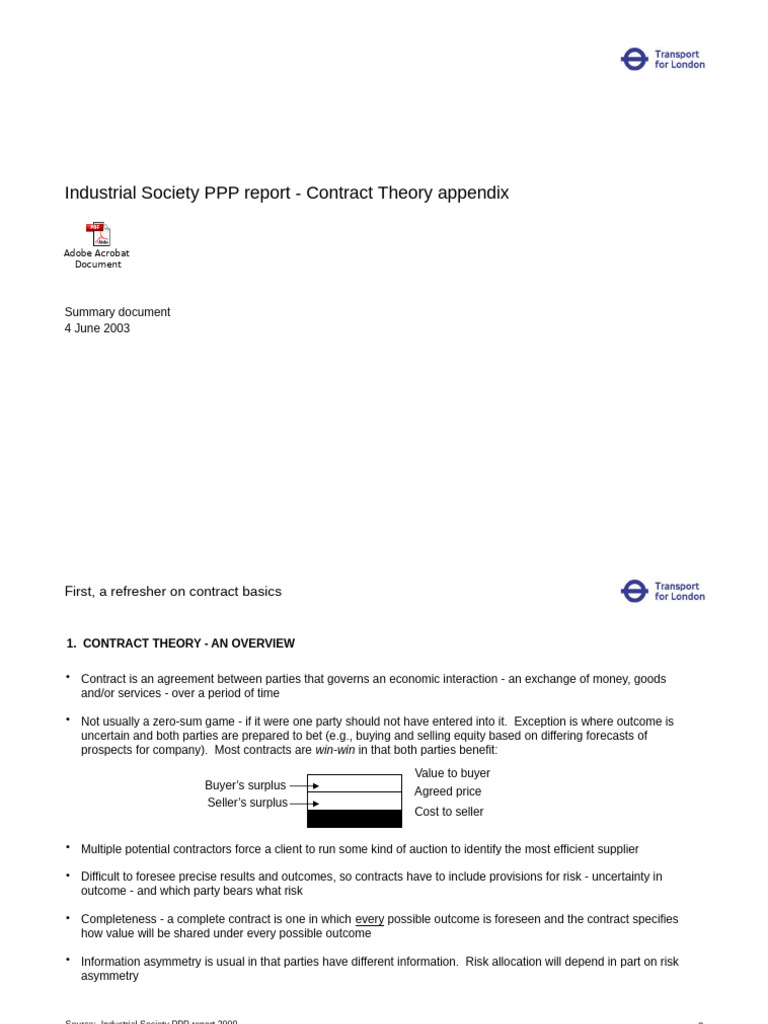 Is insights from contract theory pdf public private partnership risk