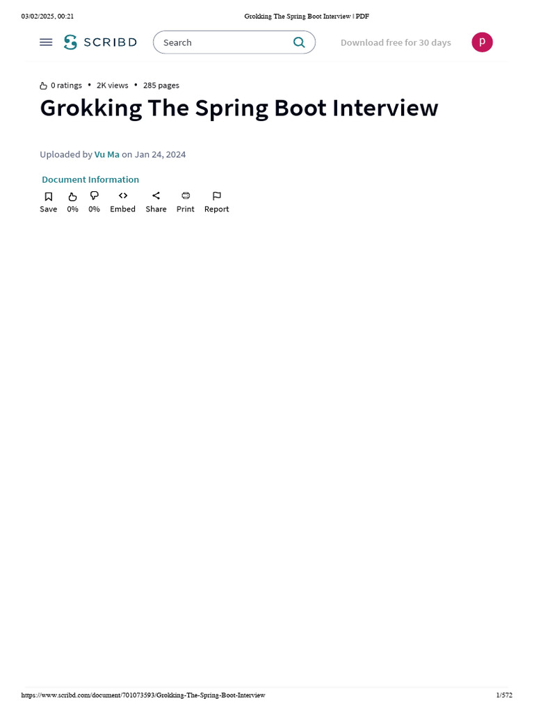 Grokking the Spring Boot Interview _ PDF | PDF | Image Processing