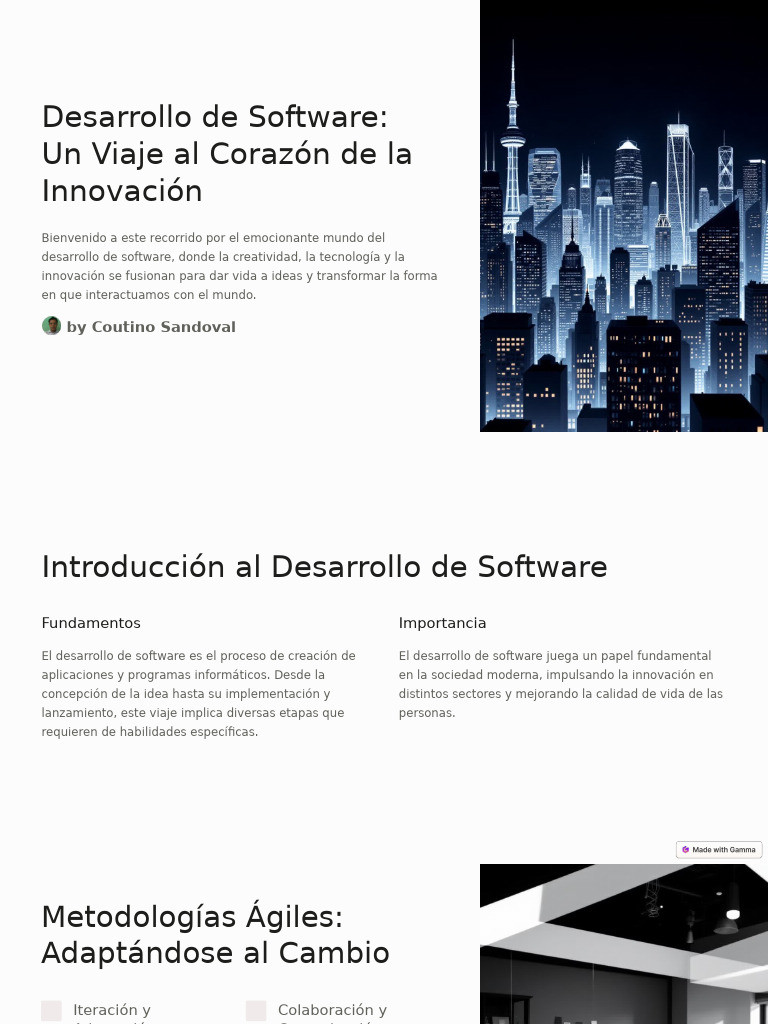 Desarrollo de Software Un Viaje Al Corazon de La Innovacion | PDF ...