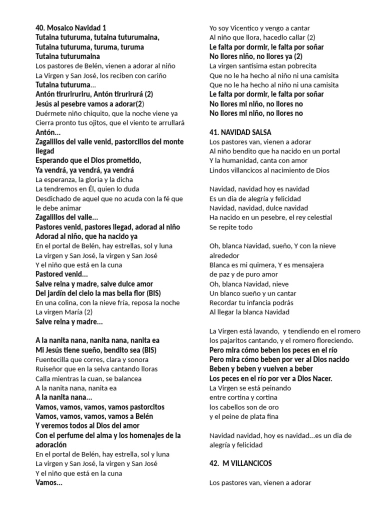Mosaicos de Villancicos | PDF | Navidad | María, madre de Jesús