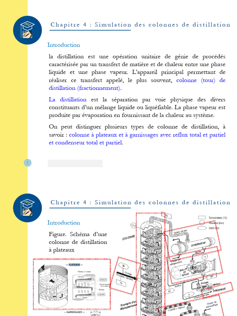 Simulation de colonnes de distillation | PDF | Distillation | Chimie