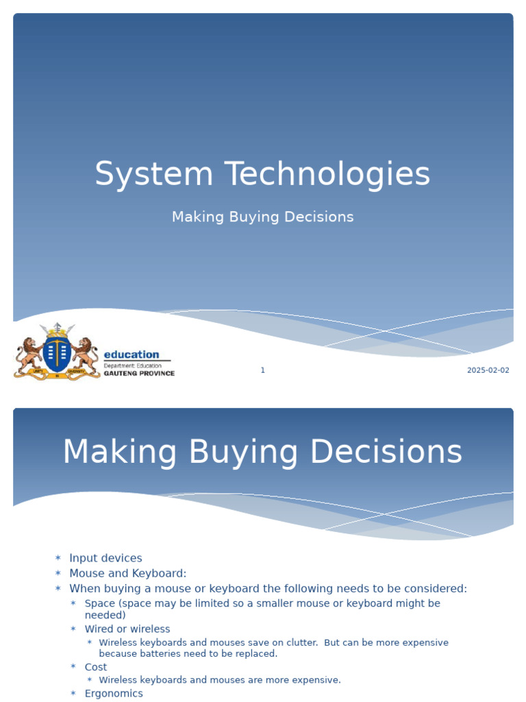 System Technologies - Hardware - Making Buying Decisions | PDF ...