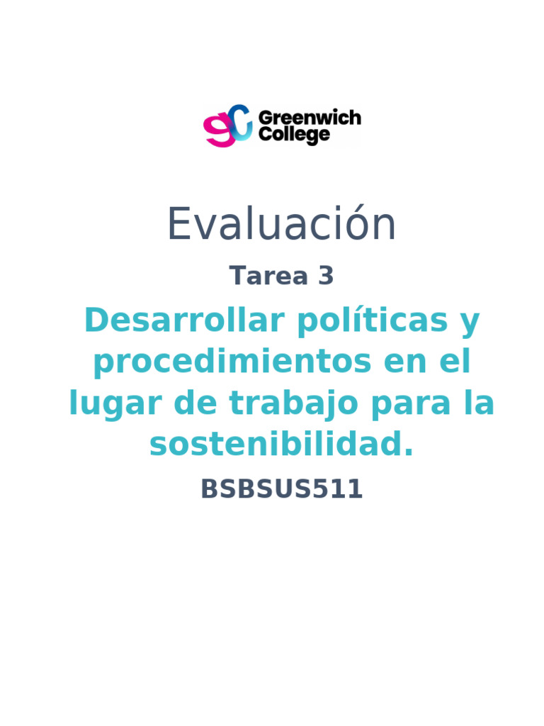 BSBSUS511+-+Assessment+Task+3+V3.2 (1) | PDF | Sustentabilidad ...